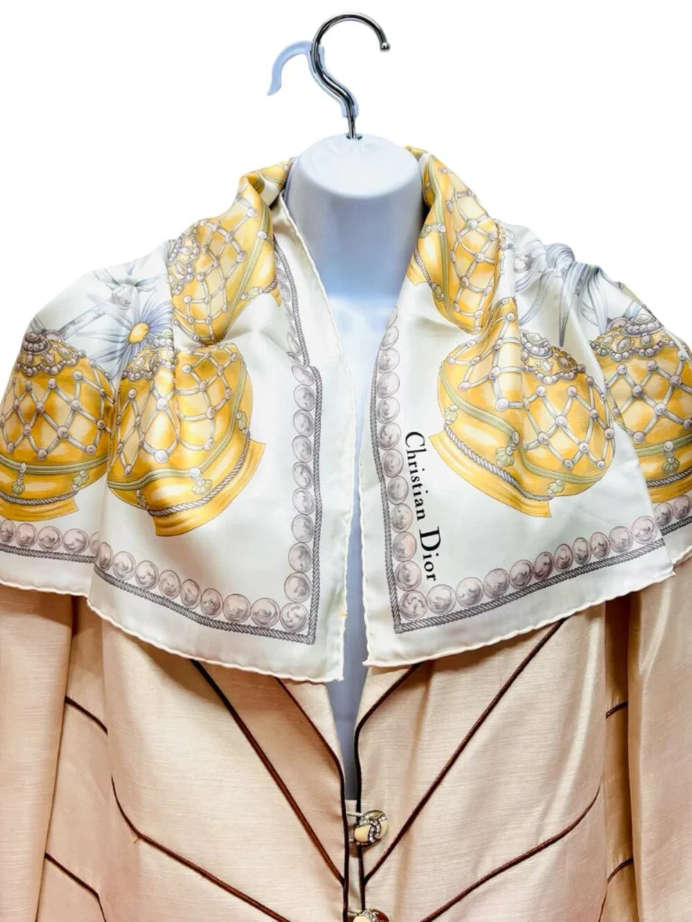 Beautiful Christian Dior 100% Silk Satin Scarf  34